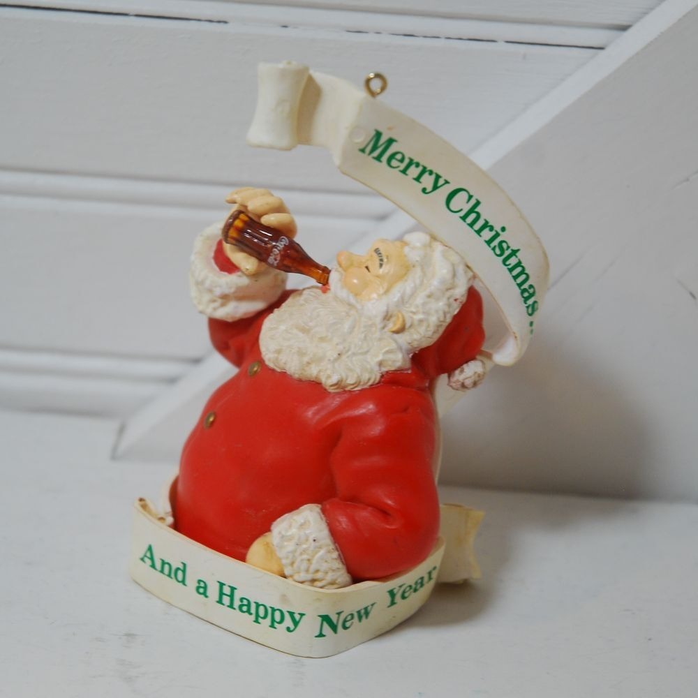 Coca-Cola Santa Claus‎ ornament 1990 Vintage Holiday decor